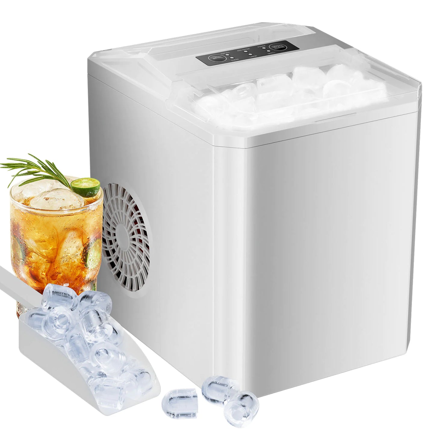 Portable Self-Cleaning Ice Maker